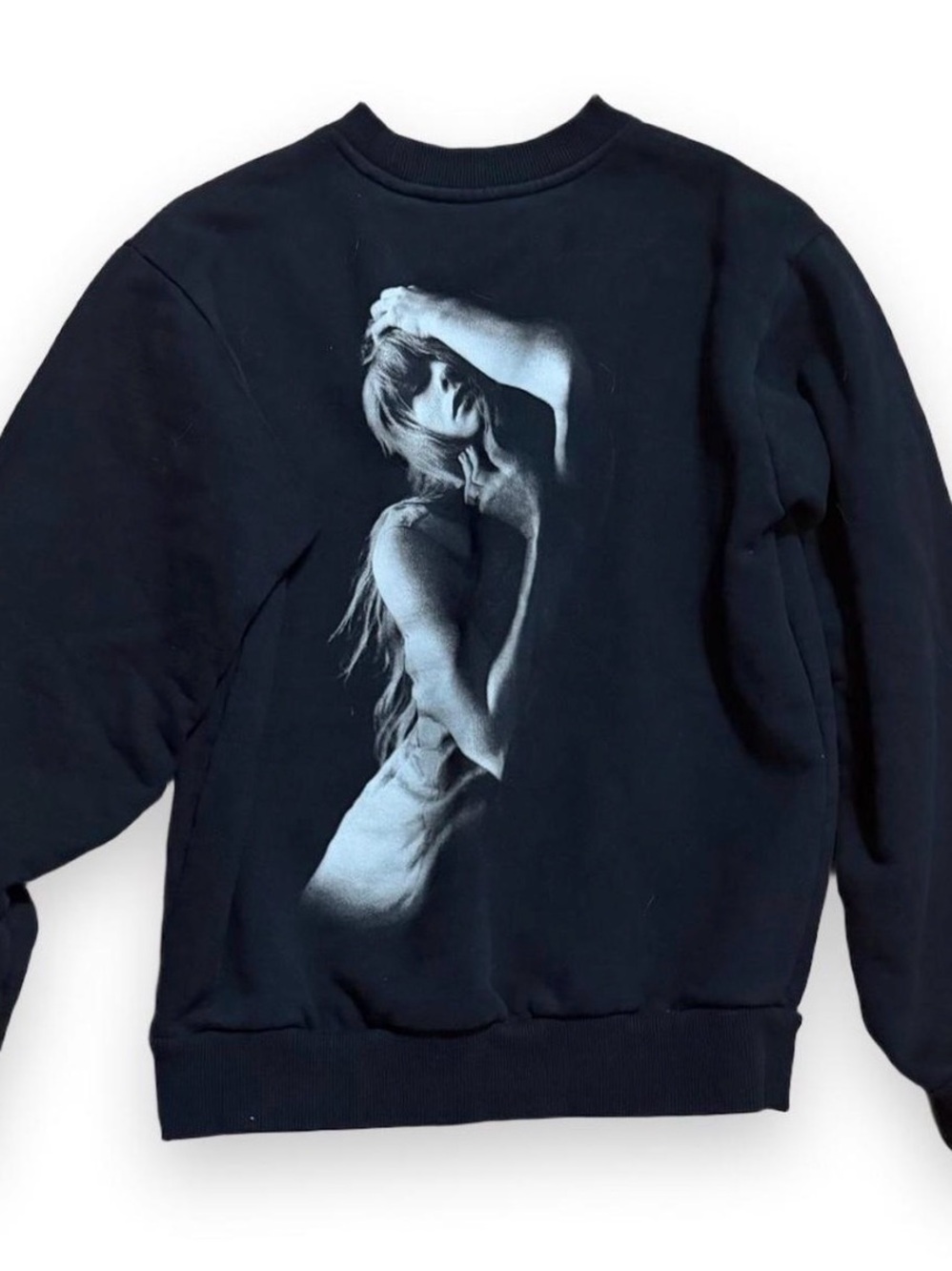 Taylor Swift TTPD Tortured Poets Department Black Crewneck Sweatshirt S